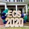 Alpha Lit lighted number display for Episcopal Collegiate School high school graduation with balloon arch installation created by Just Peachy in Little Rock, Arkansas.