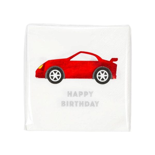 Talking Tables Party Racer Napkins are available for your party from Just Peachy in Little Rock, Arkansas.