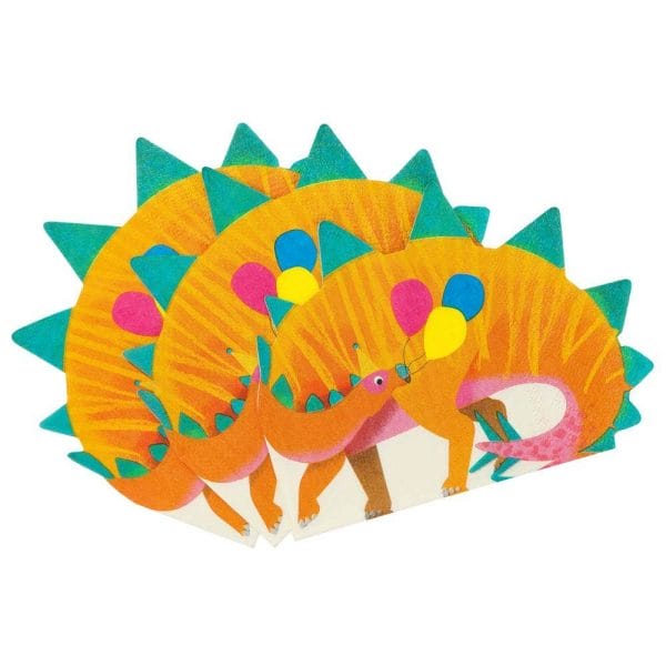 Talking Tables Party Dinosaur Shaped Napkins are available for your party from Just Peachy in Little Rock, Arkansas.