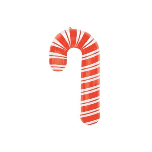 Red candy cane Mylar Christmas helium balloon from Just Peachy.