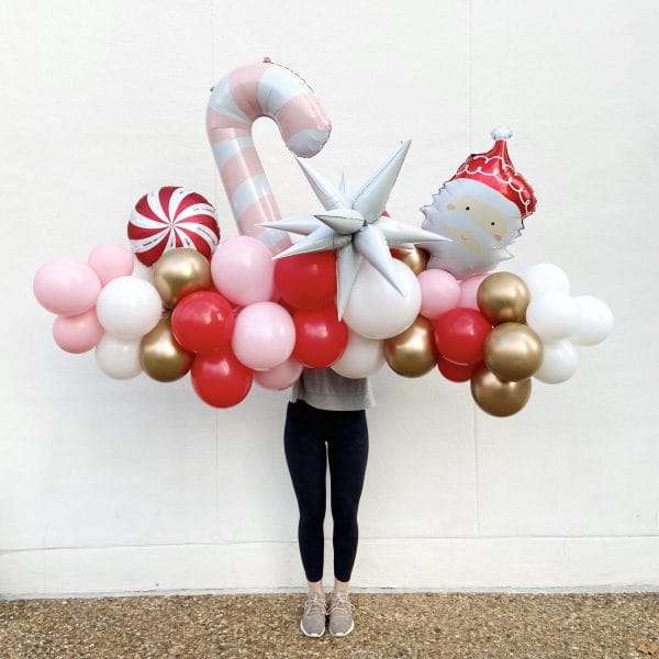 Peppermint winter party garland for your holiday celebrations from Just Peachy.
