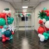 Two Christmas party posts make a great entrance for your celebration or special day.