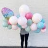 Pink, mint green, and blue pastel balloons in a Grab & Go Garland for Easter from Just Peachy.