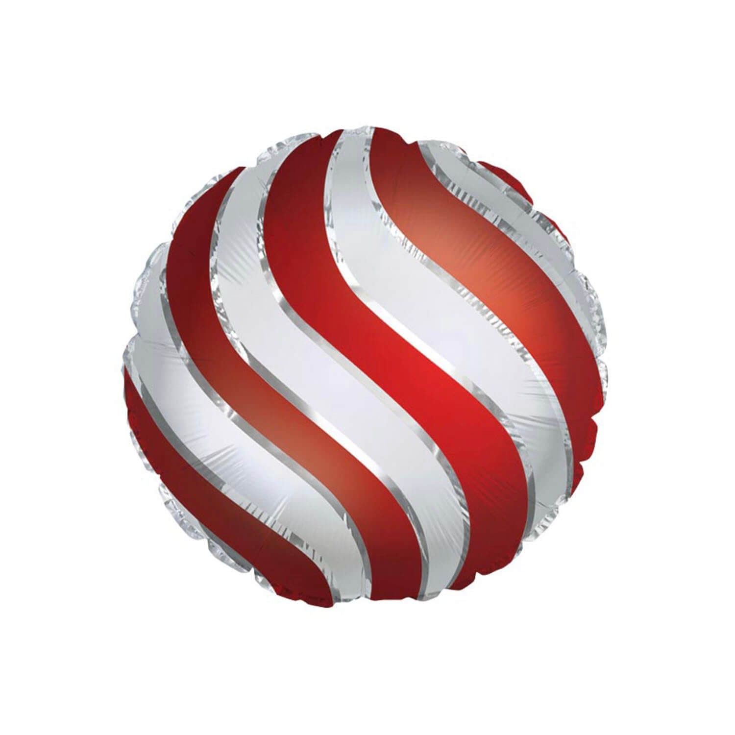 Red, white and silver holiday ornament available at Christmas from Just Peachy.