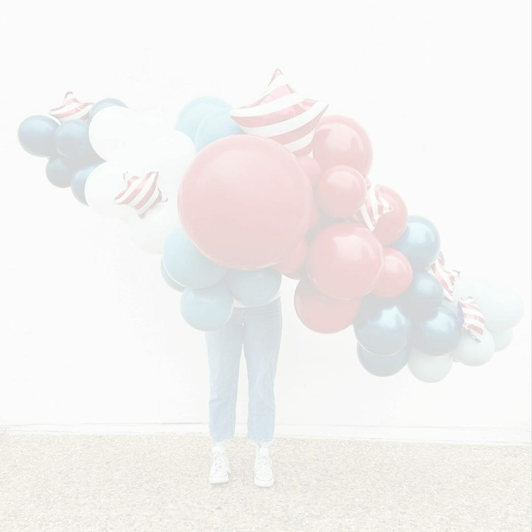 Red, white and blue Stars and Stripes balloons for your Independence Day celebration.